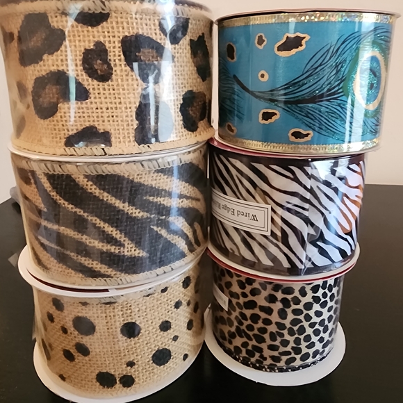 Other - Animal Print Wired Ribbon Set